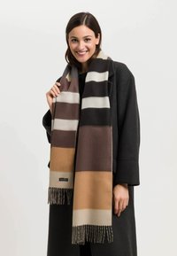 FRAAS STRIPES CASHMINK - MADE IN GERMANY - Huivi - greige