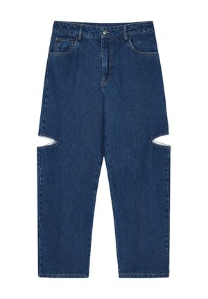 Karo Kauer Label, BEKLEIDUNG DENIM PANTS CUT OUT - Wide Leg - dark blue
