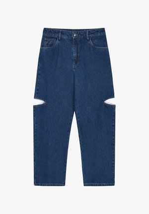 Karo Kauer Label, BEKLEIDUNG DENIM PANTS CUT OUT - Wide Leg - dark blue