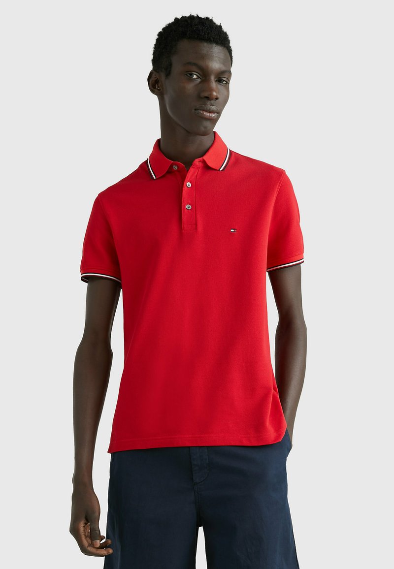 Tommy Hilfiger TIPPED SLIM  - Polo - primary red