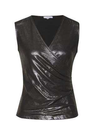 LASCANA Blusa - grau bedruckt