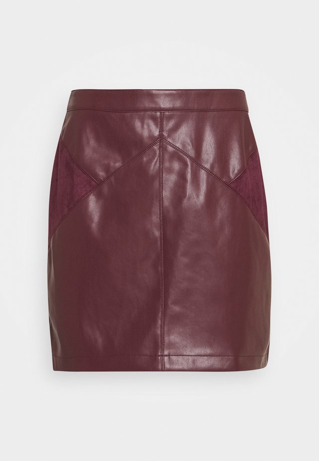 ESUEDA - Jupe crayon - bourgogne