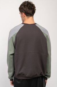 Kaotiko CREW GIULIO OLD UNISEX - Mikina - green/palid blue/gray