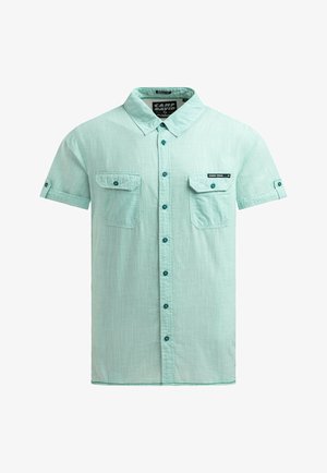 Camp David, CAMP DAVID STREIFENHEMD KURZARM MIT BACKPRINT - Overhemd - island green