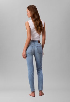 Calvin Klein Jeans MID RISE - Džínsy skinny fit - light cape