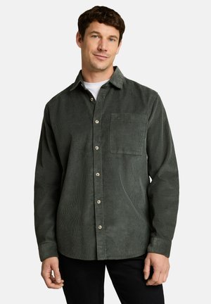 TOM TAILOR, SOFT CORDUROY SHIRT - Hemd - darkest olive
