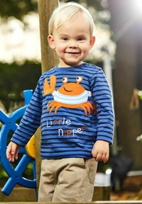JoJo Maman Bébé APPLIQUE - REGULAR FIT - Hosszú ujjú felső - denim blue crab