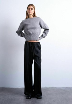 Topshop MIT WEITEM BEINSCHNITT TSNANA - Bukser - black