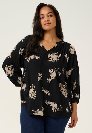 KCSIGRIDA - Blúz - black brown flower print