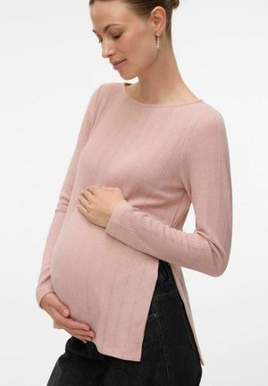 U-BOOT AUSSCHNITT - Pikkade varrukatega topp - pale mauve