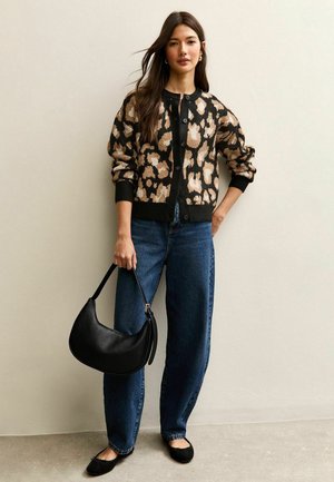 LEOPARD PRINT CREW NECK - Gilet - black pattern