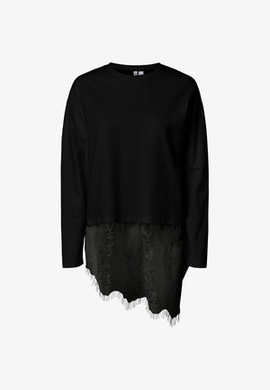 Pieces, LONG SLEEVED TOP PCMAVE LACE - Μπλούζα με μακριά μανίκια - black