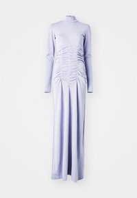 HIGH NECK RUCHE DRESS - Rochie tricotată - hyacinth