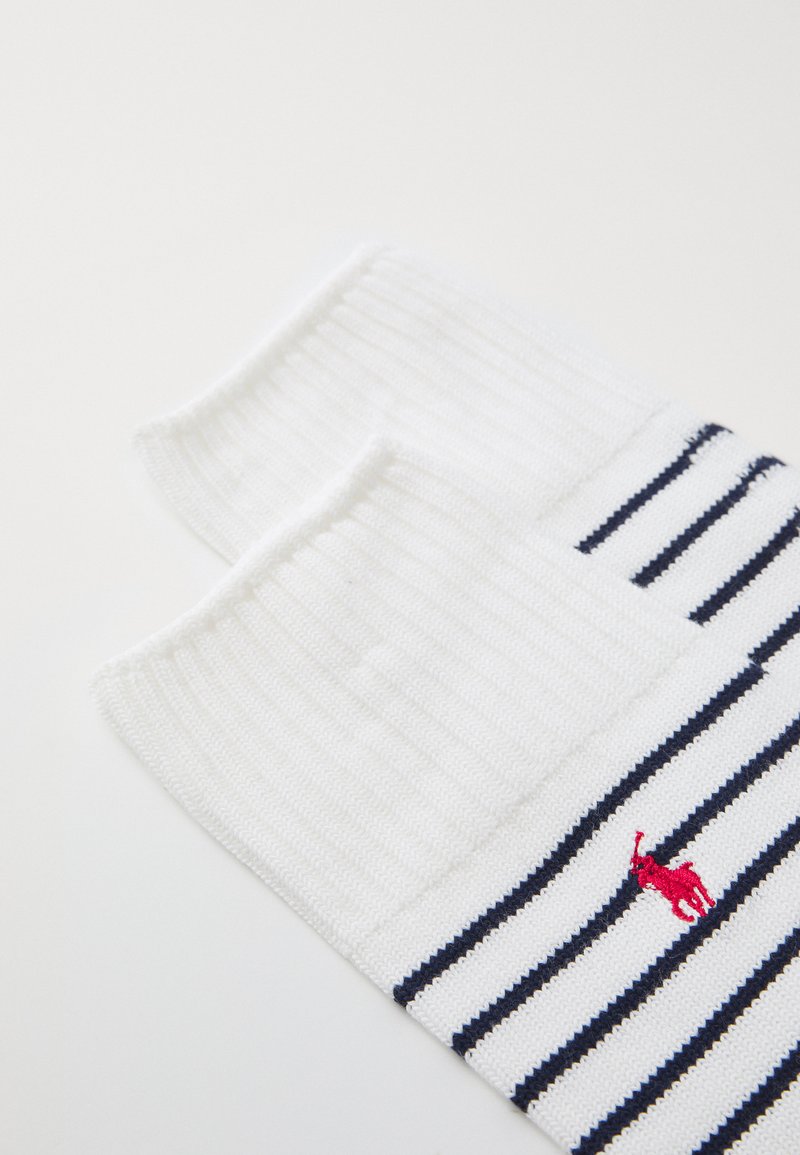 Polo Ralph Lauren STRIPED COTTON-BLEND CREW SOCKS Socks white