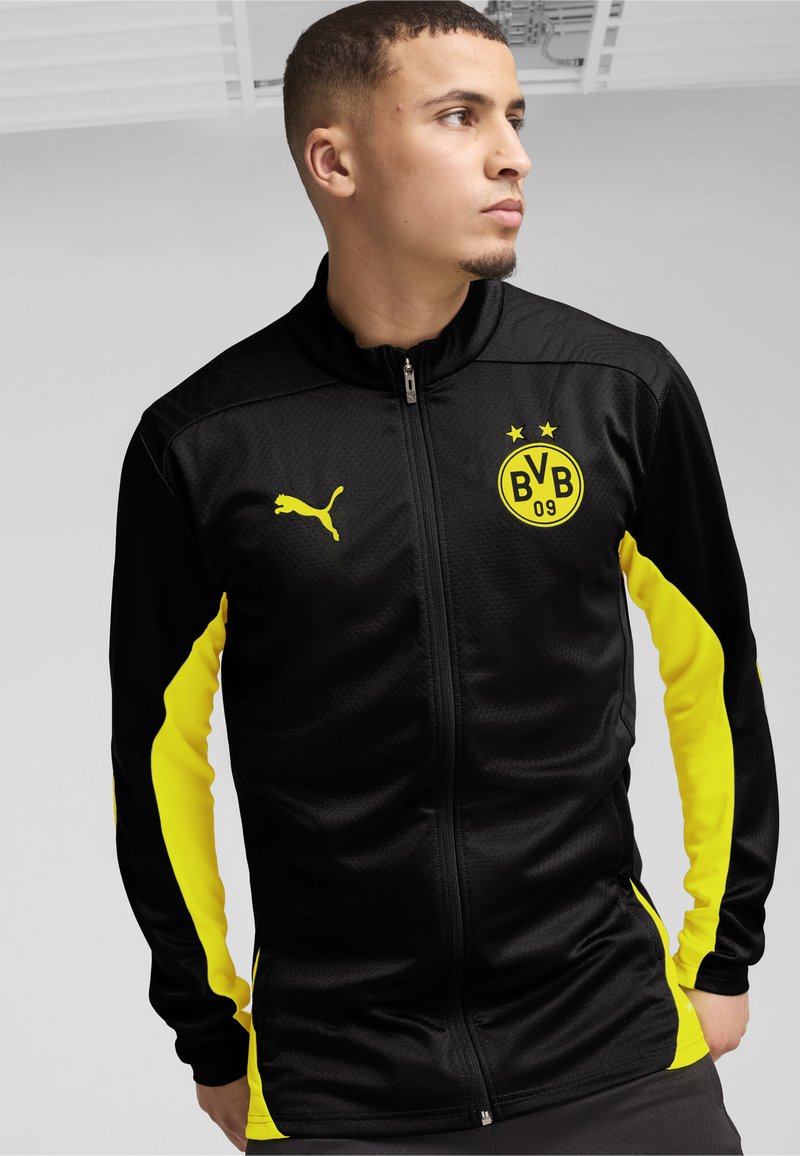 PUMA BORUSSIA DORTMUND Tuta Leggera Acetata Con Zip Gialla e Nera