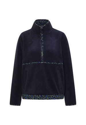 Cecil, FLEECE-PULLOVER MIT LEO-DETAILS - Sweat polaire - urban dark blue