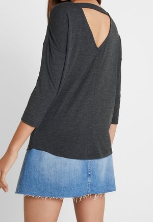 Lang ærmet T-shirt - mottled dark grey