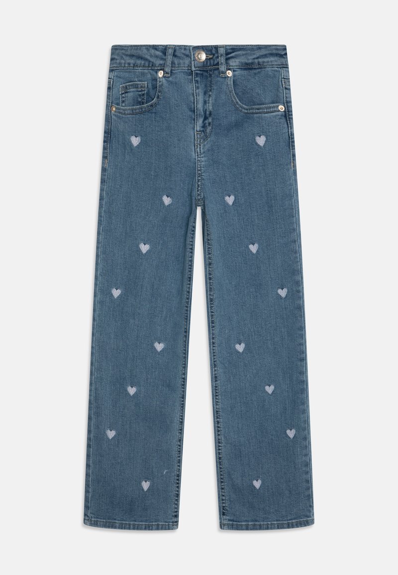 GOGO STAR Kids' Heart Appliqué Straight Leg Jeans