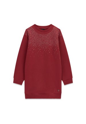 Guess, JUNIOR  BRUSHED FLEECE LS DRESS - Robe survêtement - rot