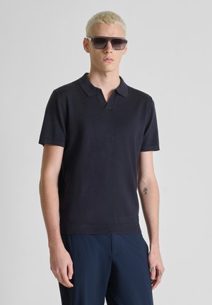 SWEATER WITHOUT BUTTON SHORT SLEEVES - Polo - blue grey