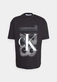 Calvin Klein Jeans VARSITY UNISEX - Majica kratkih rukava s printom - black