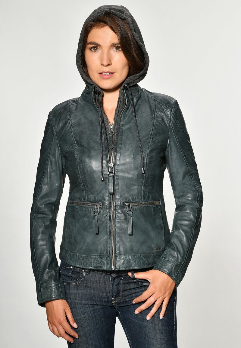 Maze BRAYFORD - Leren jas - blue