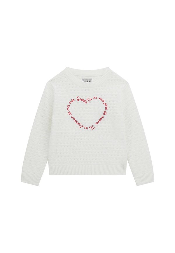 HERZSTICKEREI - Strickpullover - creme