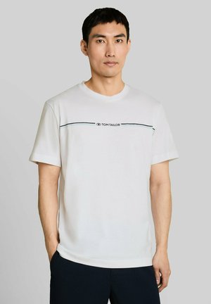 TOM TAILOR, T-SHIRT MIT LOGO-PRINT - T-Shirt print - white