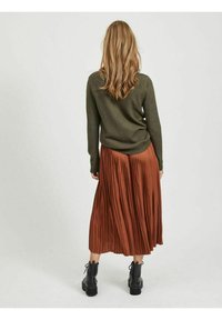 VILA VIRIL V-NECK NOOS - Stickad tröja - forest night