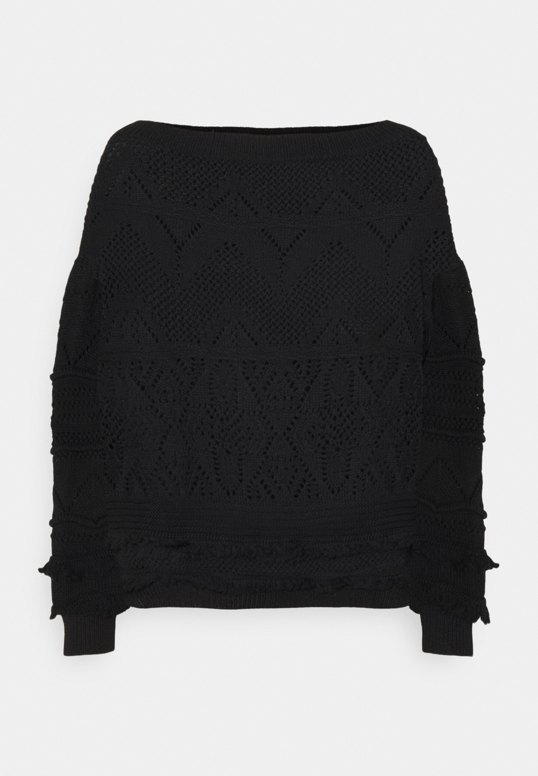 TWINSET MAGLIA CROCHET CON FRANGE - Maglione - nero - Zalando.it