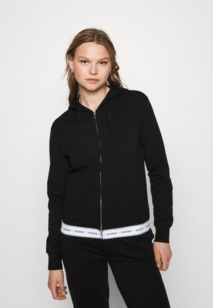 ZIP HOODIE - Pyjamasoverdel - jet black