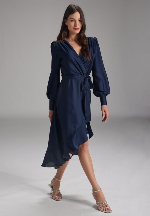 blue dresses maxi Multi Blue Maxi Dress with Side Slit