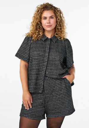 MIT TASCHEN - Shorts - black w lurex