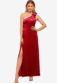 Friends Like These ONE SHOULDER WITH RUCHED SIDE AND FRONT LEG SPLIT - Trikotāžas kleita - red