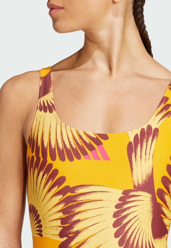 FARM 3-STRIPES - Swimsuit - bright orange   pulse lime4