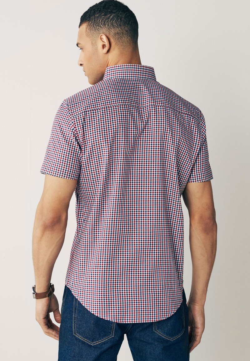 Next EASY OXFORD - Camisa - red navy blue gingham check