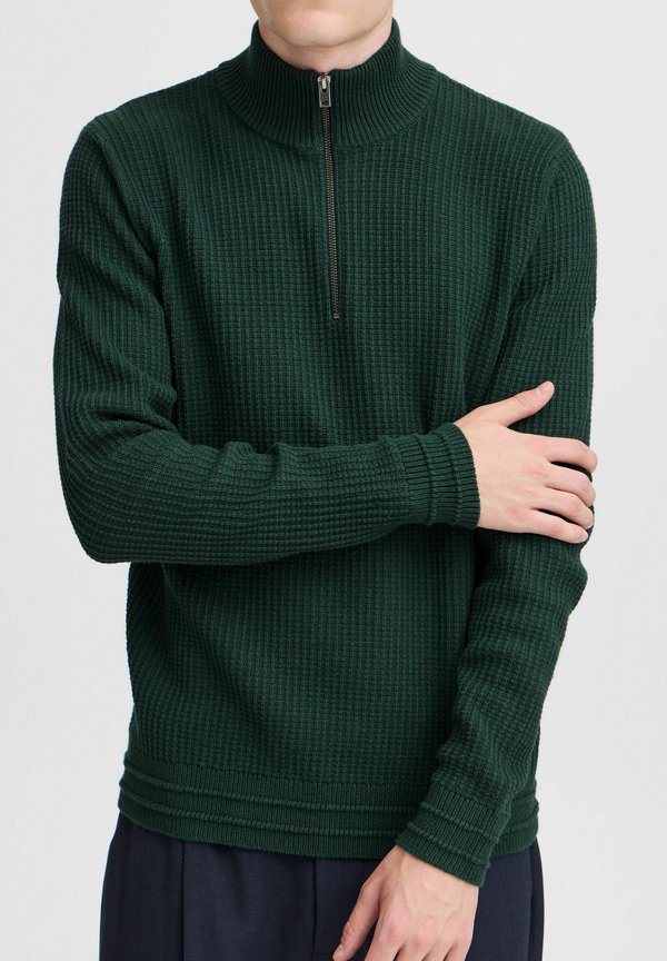 CFKARL HALFZIP STRUCTURED KNIT - Jumper - darkest spruce3