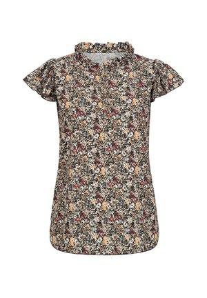 Cloud 5ive MIT KNOPFLEISTE UND BLUMEN - Bluză - black