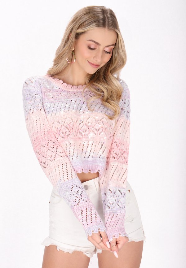 Strickpullover - lilac multicolor