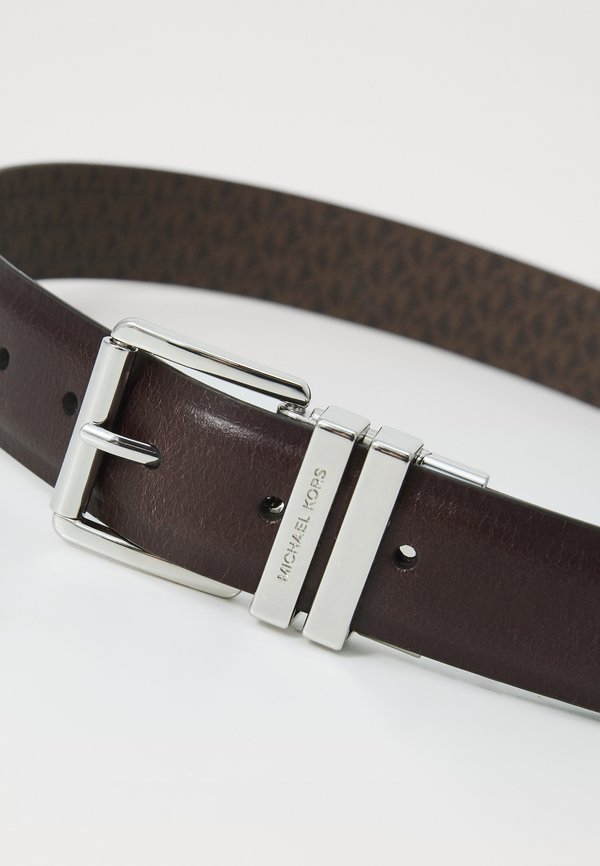 REVERSIBLE BELTWITH FLATTENED EDGE - Belt - chocolate3