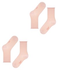 Light pink cotton socks, featuring a smooth texture, ribbed cuff, and reinforced toe. The brand name "Falke" is printed in a subtle manner.