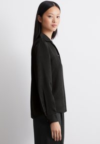 Marc O'Polo BLOUSE BOXY SHAPE COLLAR LONGSLEEVE SOLID - Hemdbluse - black