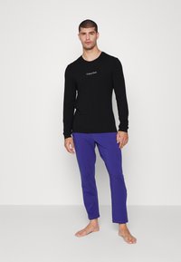 Calvin Klein Underwear CREW NECK STRUCTURE LOUNGE - Nattøj trøjer - black