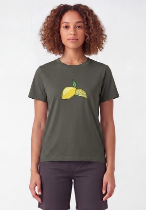 watapparel, LEMON - T-shirt print - khaki