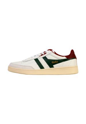 Sneakers - white evergreen deep red