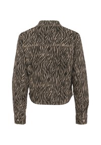 Kaffe LEONDRA - Denimová bunda - feather gray   black animal
