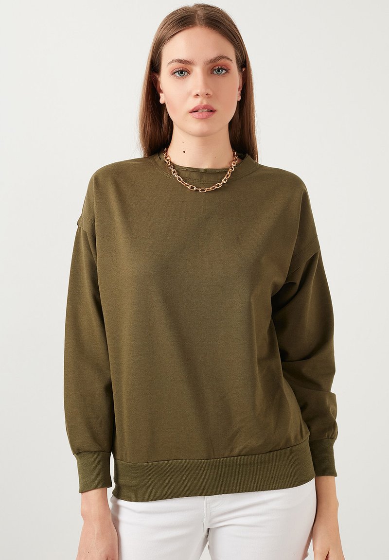 Damen Sweatshirts | LELA SLIM FIT Sweatshirt khaki - NU98956 Damen Sweatshirts | LELA SLIM FIT Sweatshirt khaki - NU98956