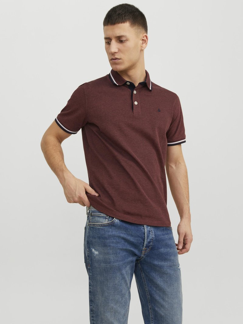 Jack & Jones - EPAULOS NOOS - Polo marškinėliai - cinnabar, Padidinti