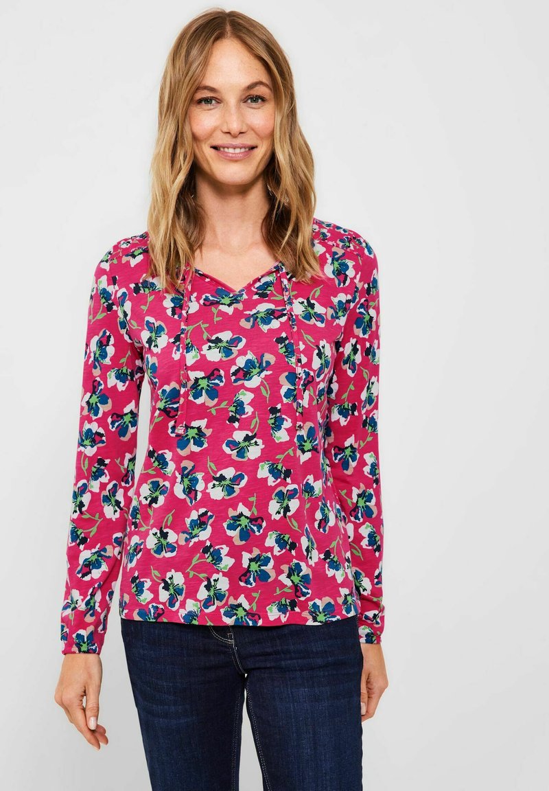 Cecil MIT BLUMENMUSTER - Langarmshirt - pink