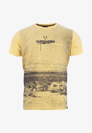 Print T-shirt - gelb hell